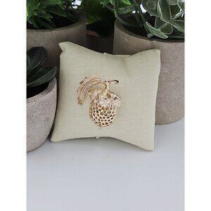 Vintage Sarah‎ Coventry Acorn Gold Tone Brooch Statement Pin
